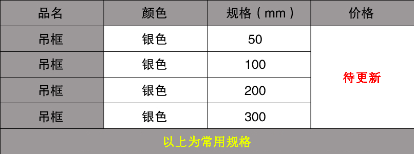橋架配件圖片及名稱簡介(圖5) 吊框規格